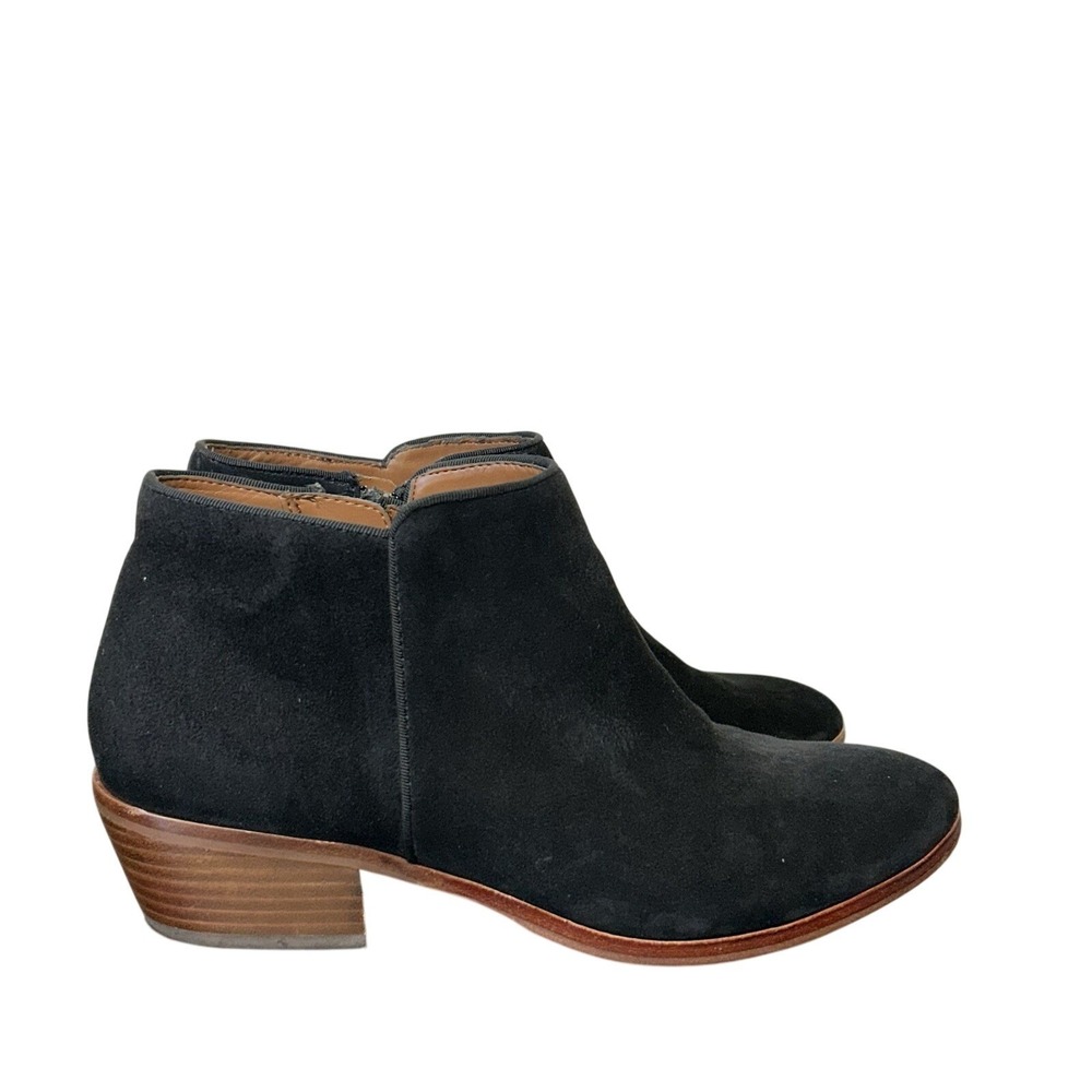 Sam Edelman Women's Petty Black‎ Suede Side Zip Ankle Booties Size 8.5 Wide